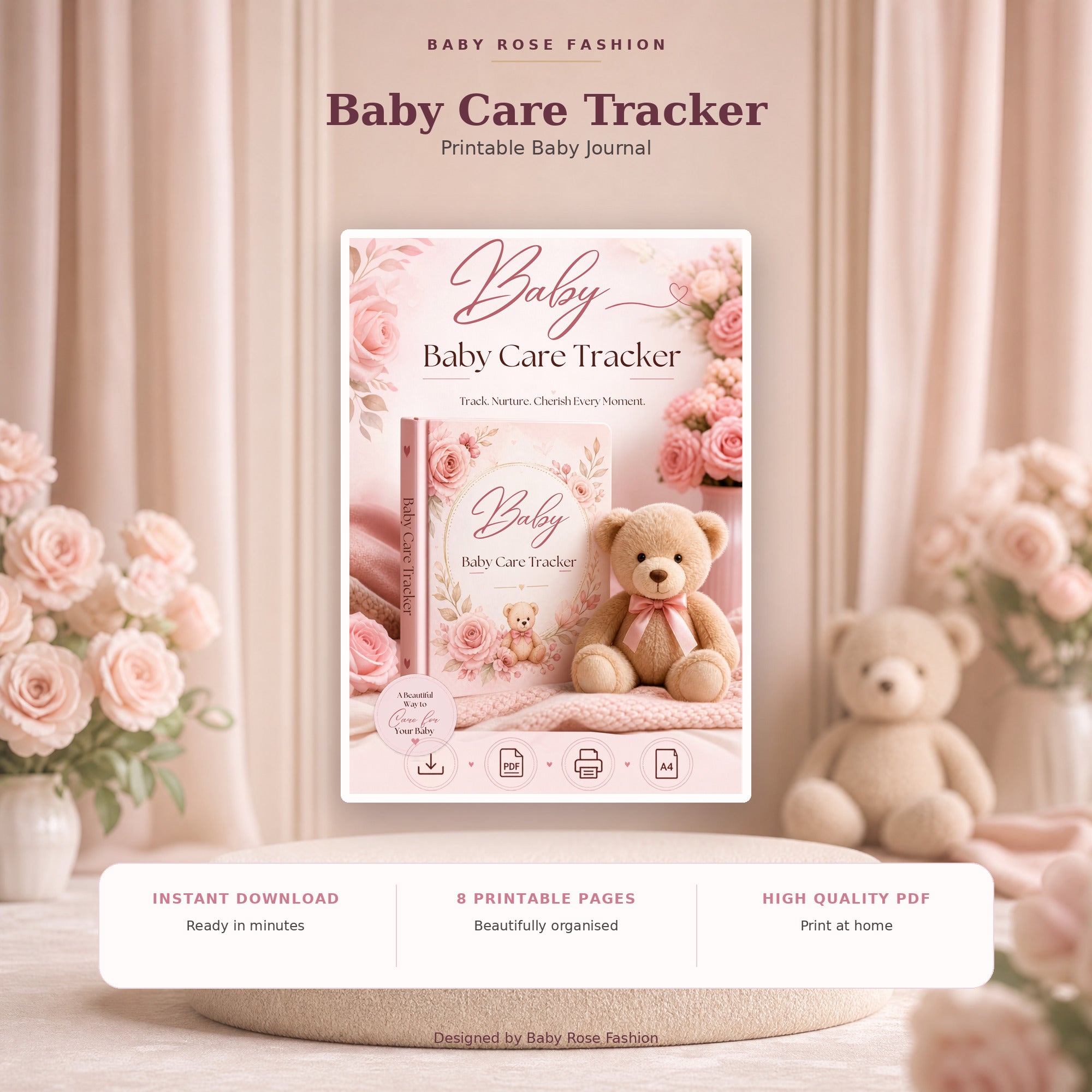 Baby Care Tracker | Printable Baby Journal (PDF)
