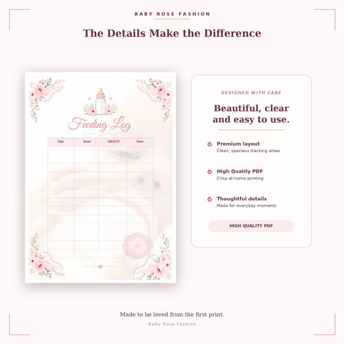 Baby Care Tracker | Printable Baby Journal (PDF)