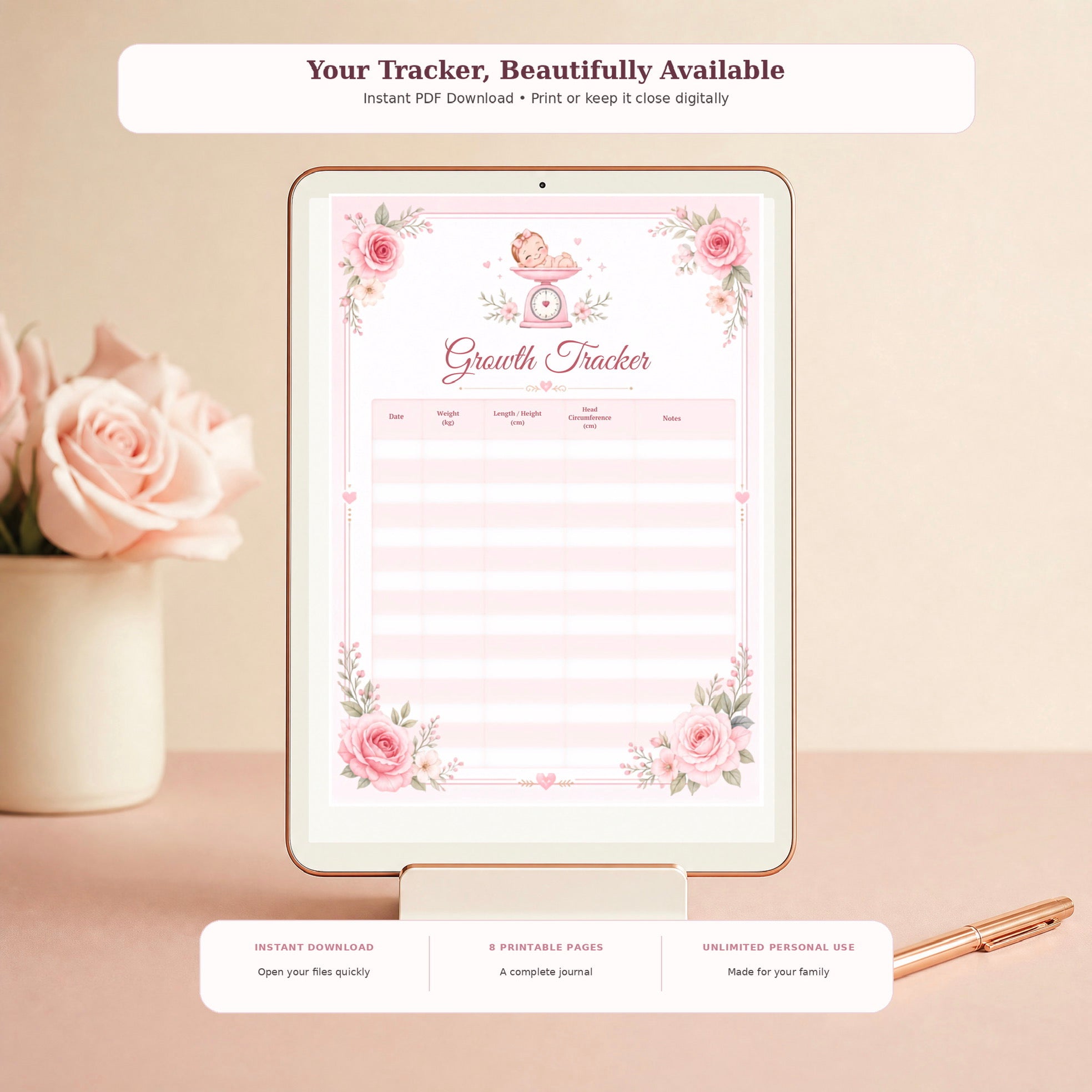 Baby Care Tracker | Printable Baby Journal (PDF)