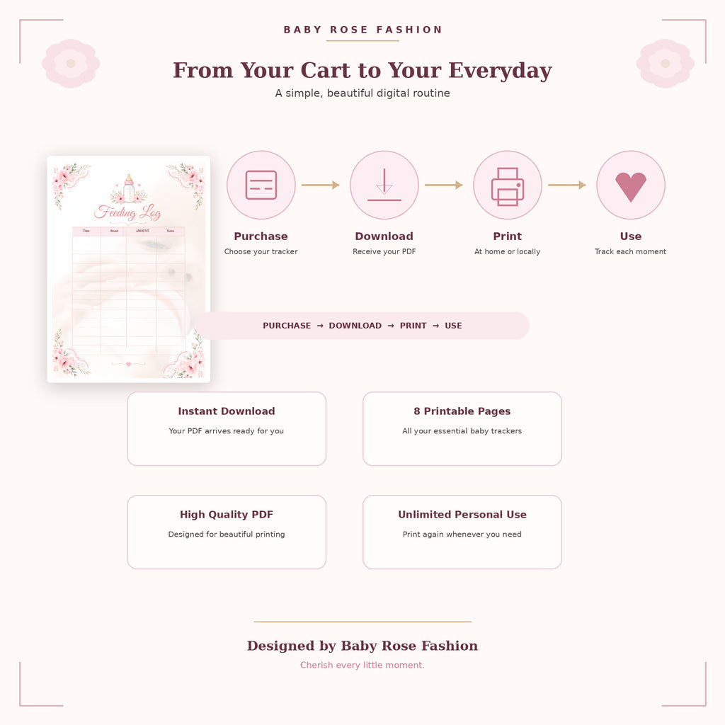 Baby Care Tracker | Printable Baby Journal (PDF)