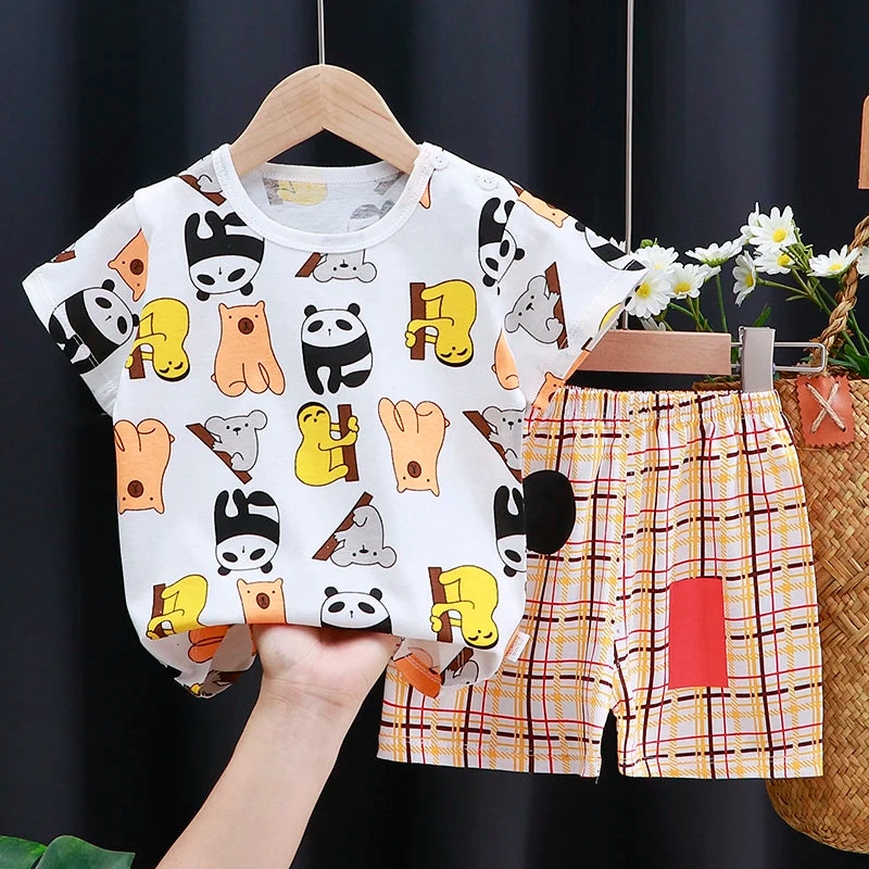 Baby  T-Shirt & Shorts Set -Soft Summer Outfit Boys &Girls
