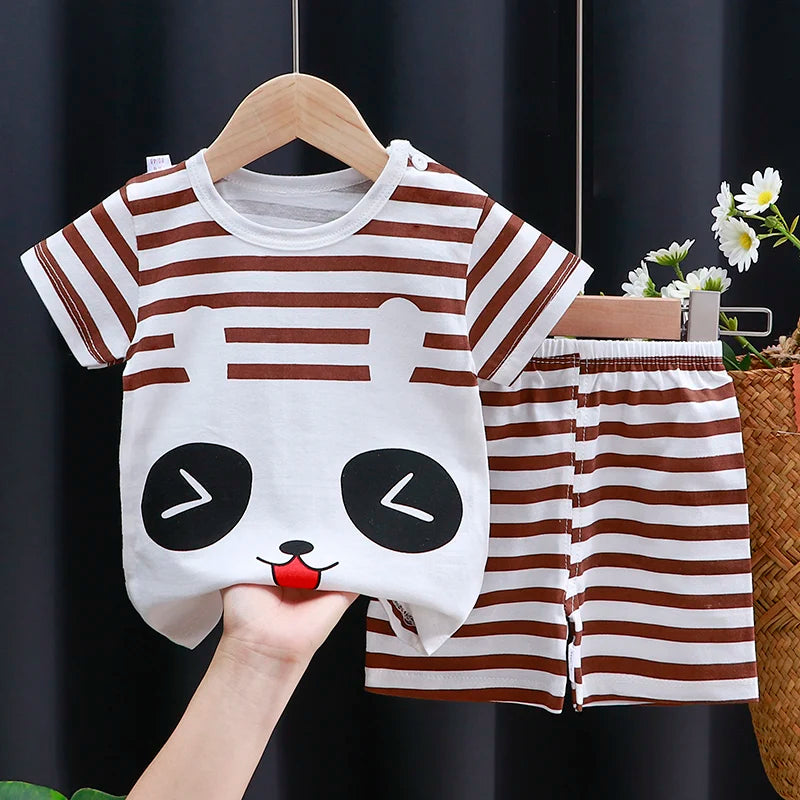 Baby  T-Shirt & Shorts Set -Soft Summer Outfit Boys &Girls