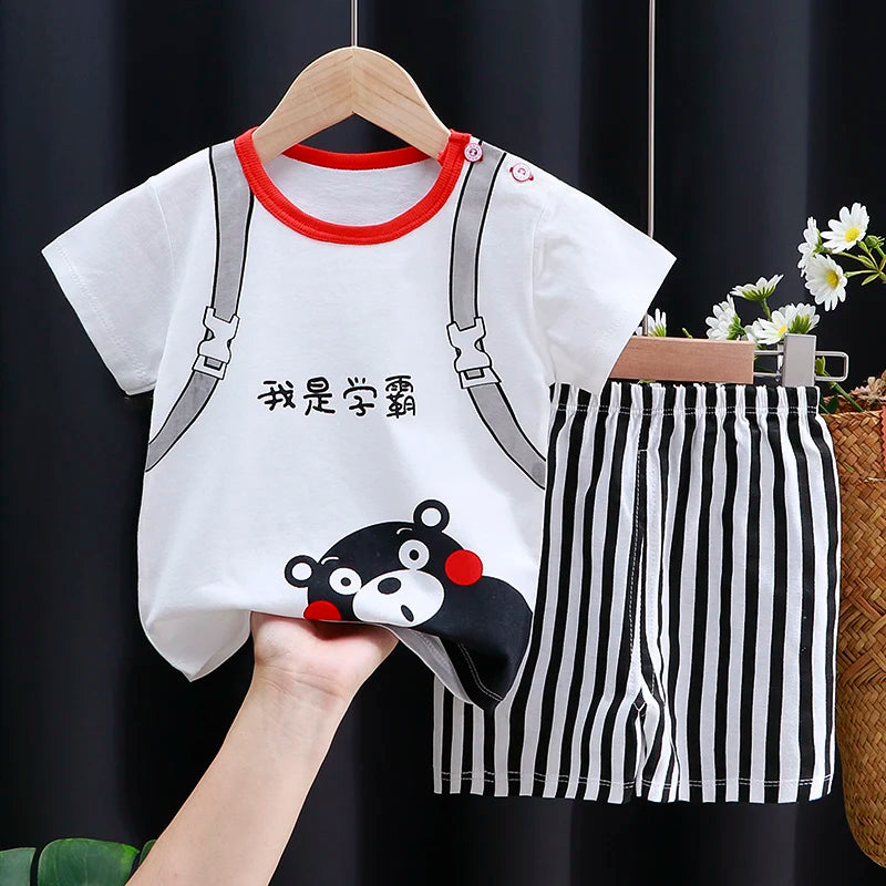 Baby  T-Shirt & Shorts Set -Soft Summer Outfit Boys &Girls