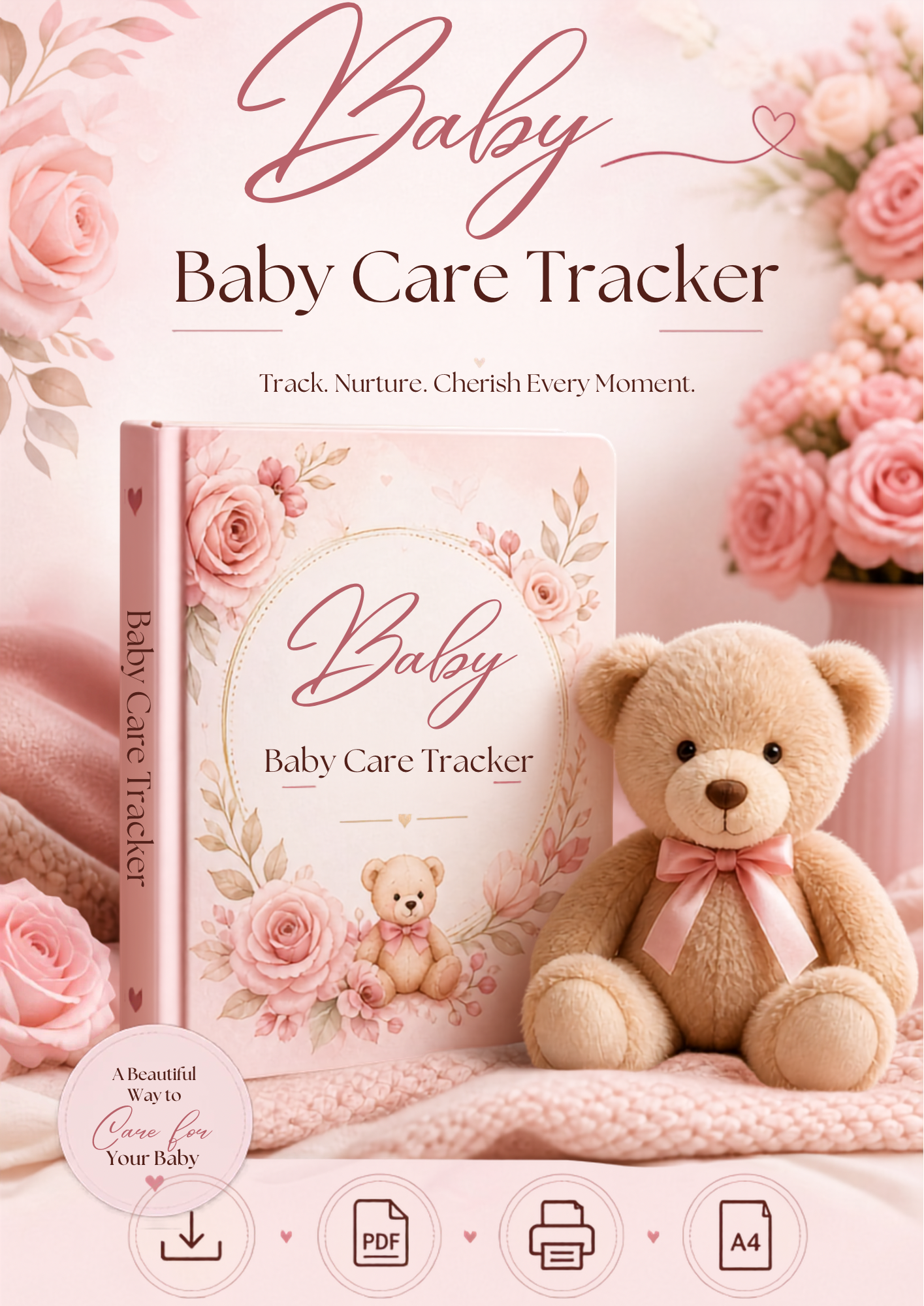 Baby Care Tracker | Printable Baby Journal (PDF)